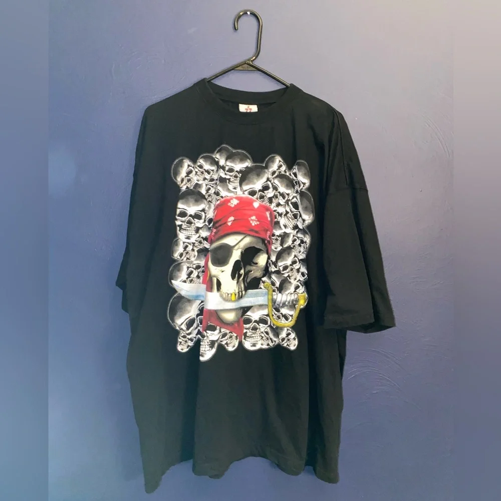 Triple Seven Vintage Skull Pirate T-Shirt Size 3XL